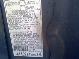 2007 TOYOTA TUNDRA, SR5, EXTD CAB, 4.7L, AT,  2WD,  Z25026